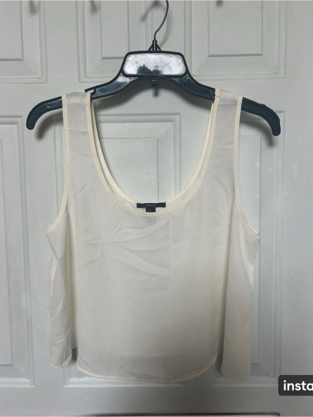 Forever 21 off white sheer crop top. Size M
